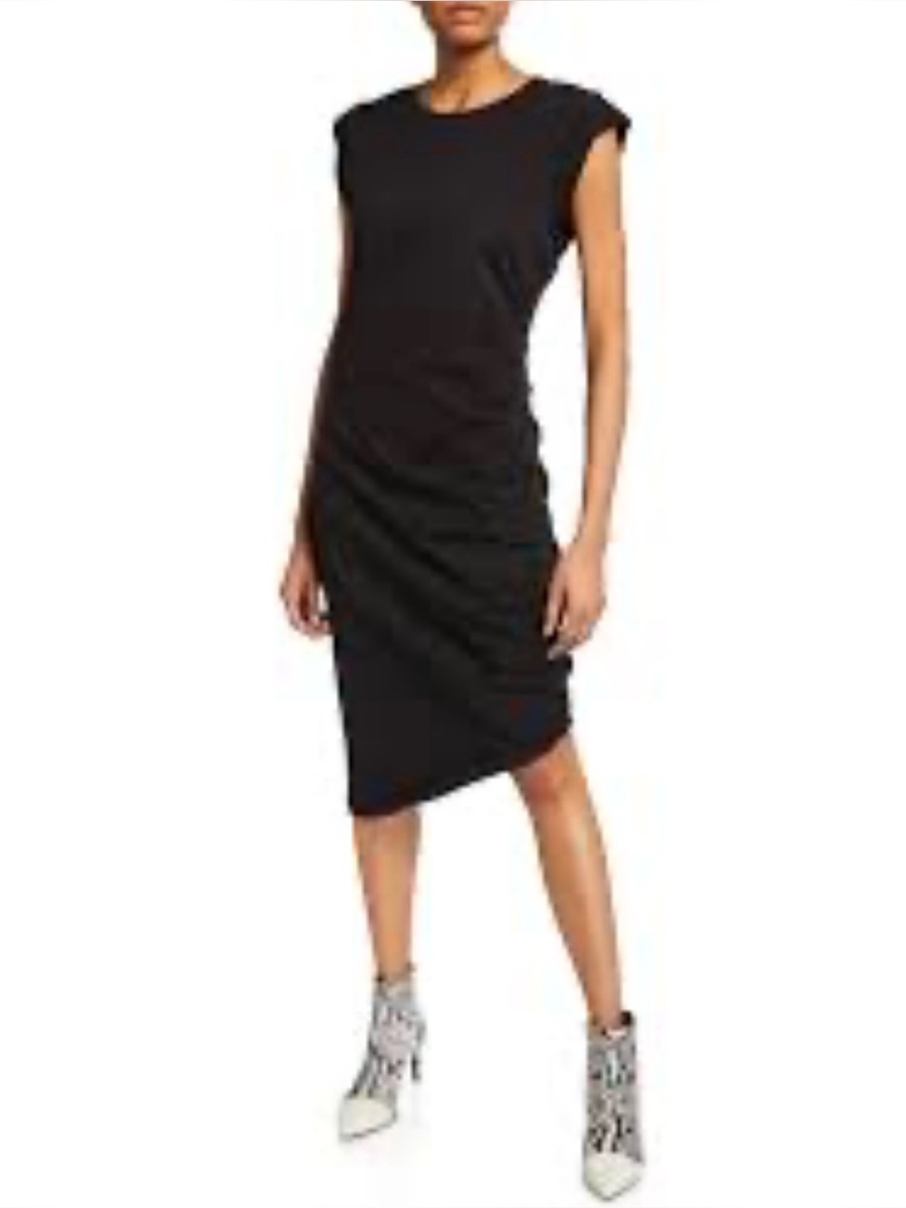 Veronica Beard Black Cap-Sleeve Tank